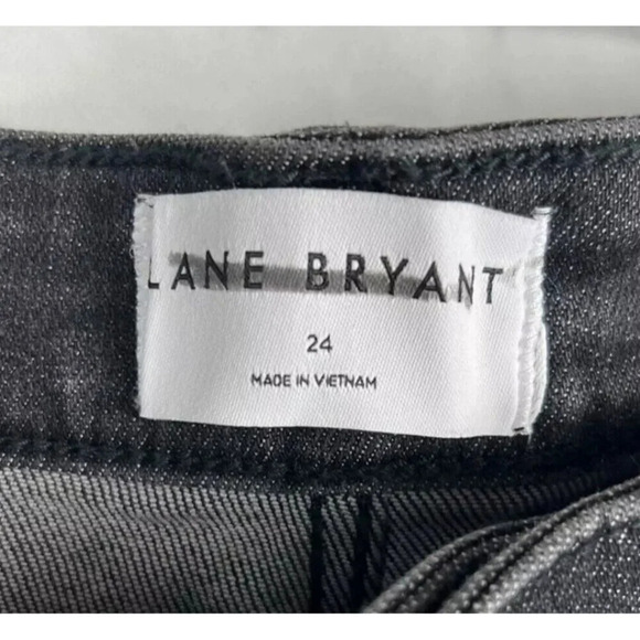 NWT Lane Bryant Signature Fit Slim Straight Jeans Gold Foil Side Stripe Plus 24 - Picture 6 of 10